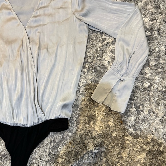 PAIGE Women's Saffron Thong Bodysuit in Cloud Grey - Picture 4 of 8